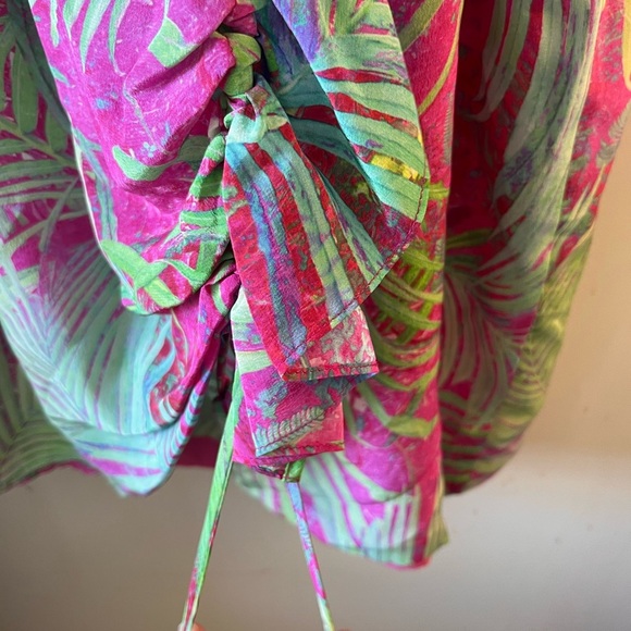 Nanette Lepore 100% Silk Tropical Mini Dress - Picture 7 of 11